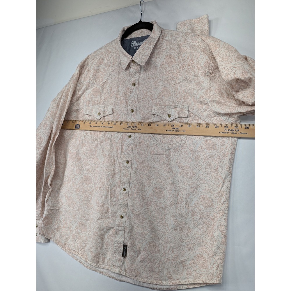 Wrangler Retro Premium Long Sleeve Paisley Print Western Snap Shirt XXL - Picture 5 of 8
